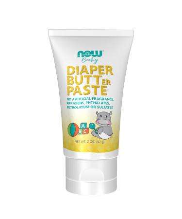 NOW Foods Baby Diaper Butter Paste Fragrance Free No Artificial Fragrance Parabens Phthalates or Petrolatum 2-Ounce