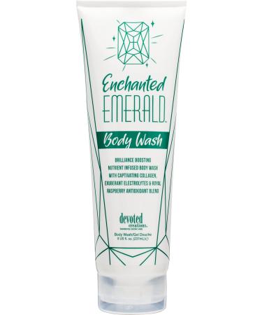 Devoted Creations Enchanted Emerald Body Wash Brilliance Boosting Nutrient Infused Body Wash with Captivating Collagen Exuberant Electrolytes and Royall Raspberry Antioxidant Blend 8 oz.