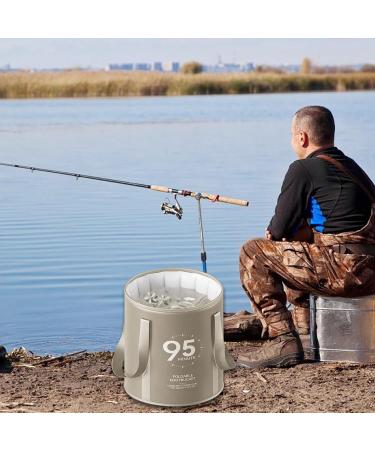 Collapsible Foot Bath with Zippered Lid Portable Foot Soaking Bucket Heat Retaining Non-slip Foot Bath Tub Foldable Pedicure Bag for Home Outdoor Grey - Buy Online on GoSupps.com