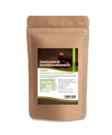 mynatura Mynatura Cranberries Dried in a Bitter Chocolate I Cranberry I Wrapped with Chocolate I Cereal I Snack I Cranberries I Sweet I Bag (2 x 1000 g)