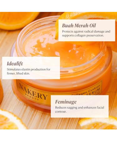 Nakery Collagen Cushion Pressed Serum Anti Aging Face Cream and Hydrating Serum with Retinol and Peptides Skin Tightening Cream for Wrinkles and Stretch Marks Smooths Texture Made in USA - Buy Online on GoSupps.com