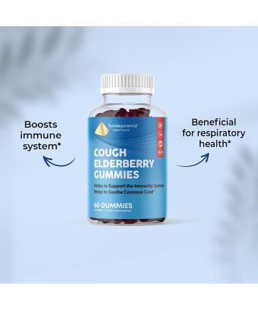 Health Pyramid Elderberry Cough Gummies with Honey, Vitamin C & Zinc - 60 Gummies - Buy Online on GoSupps.com