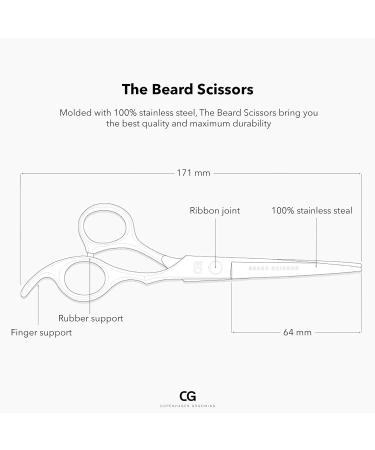 Copenhagen Grooming Beard Scissors - Men's Beard and Mustache Grooming Scissors - Buy Online on GoSupps.com