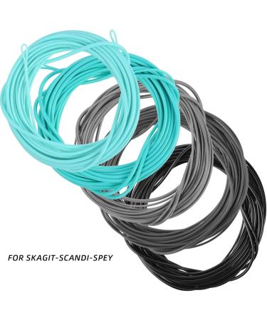 Buy SF Skagit Point Scandi Fly Cord Tip for Salmon & Steelhead - 10/12/15FT Multi-Colored with Welded Loops | Light Mint - Floating 90/110/125gr for Fly Fishing - Buy Online on GoSupps.com