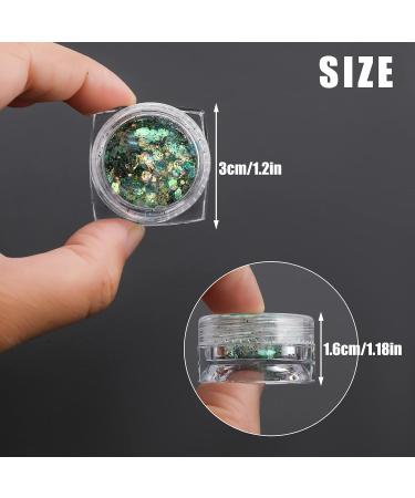 Shop Savita 8 Colors Shimmering Glitter Flakes | 3D Holographic Mermaid Nail Seals | Festival Cosmetic Body Glitter for Art & Craft Decoration - Buy Online on GoSupps.com