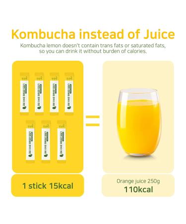  30Sticks  Kombucha Lemon Flavor Sparkling Tea Probiotics And Prebiotics Powder Supplement  Immune Support and Gut Health Fermented Drink Mix Sticks (30 Count * 1 Pack) 30 Count (Pack of 1) - Buy Online on GoSupps.com