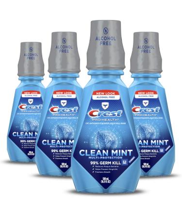 Crest Pro-Health Multi-Protection CPC Antigingivitis/Antiplaque Mouthwash Clean Mint, 16.9 Fl Oz (Pack of 4)