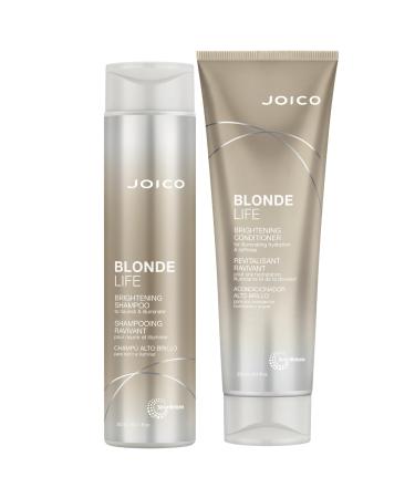Joico Blonde Life Brightening Shampoo and Conditioner | For Blonde Hair | Add Softness & Smoothness | Sulfate Free | With Monoi & Tamanu Oil Shampoo conditioner 10.1 Oz