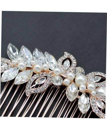 FRCOLOR Set of 2 Hair Comb with Rhinestone Pearls Wedding Hair Jewellery Wedding Hair Accessories Bridal Headpiece Wedding Hair Accessories for Women Tiara Women Hairpin Bridal Combs Rhinestones - Buy Online on GoSupps.com