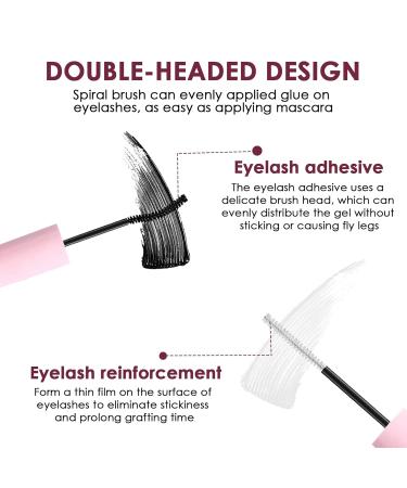 Lash Bond and Seal 2 in 1 Eye Lashes Glue for Individual DIY Cluster Extension Long Lasting Cluster False Eyelash Adhesive Waterproof Strong Hold Fast Removal for Beginner Salon Home - Buy Online on GoSupps.com
