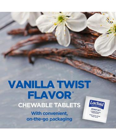 Lactaid Fast Act Chewables 60 ct (Pack of 4) | Natural Lactase Enzyme for Lactose Intolerance Relief | Prevent Gas, Bloating & Diarrhea | Vanilla Twist Flavor | On-the-Go - Buy Online on GoSupps.com