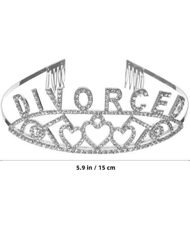 Beavorty Divorced Crown Headband Metal Divorced Letters Tiaras Hair Hoop Party Hair Decorations For Women - Buy Online on GoSupps.com