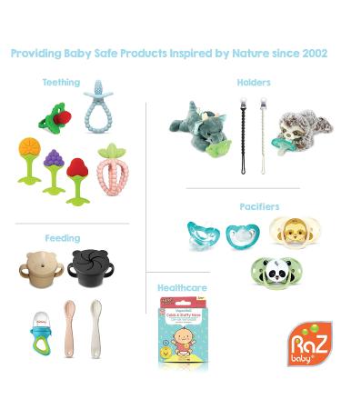 RaZbaby RaZberry Silicone Baby Teether Toy - Berrybumps for Soothing Sore Gums - BPA Free Teething Relief Pacifier - Hands Free Infant Teething Toy - Buy Online on GoSupps.com