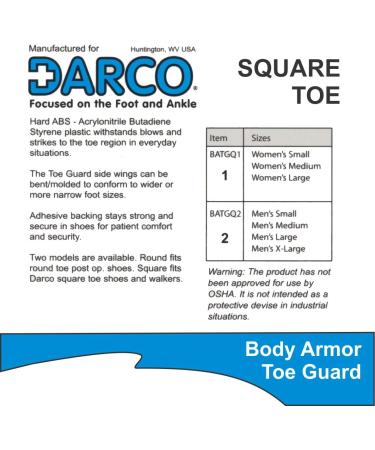 Darco Body Armor Toe Guard Women's Square - Small/Large (1 Pack) - Buy Online on GoSupps.com
