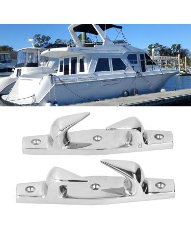 Stainless Steel 6-inch Mooring Cleat Set for Boat Anchoring | Hollow Fair Design | Marine Grade Metal | Boat Mooring Accessories - Buy Online on GoSupps.com
