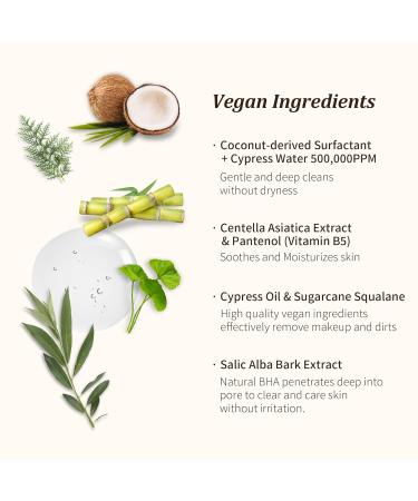 HALE&DALE Easy Cozy 2 in 1 Cleanser - Cypress Phyton Serum Face Wash | Natural Vegan Cruelty-Free Sulfate-Free K-Beauty - 7.44 fl. oz - Buy Online on GoSupps.com