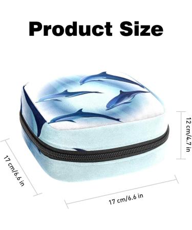 Shop Women's Dolphin Napkin Storage Bag - Portable Marine Life Design for Menstrual Cups & Bandages - Buy Online on GoSupps.com