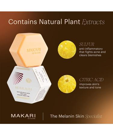 Makari Classic Acnyl Sulfur Soap 7 oz - Anti-Acne Bar Soap for Pimples, Whiteheads, Blackheads - Detoxify Pores, Control Oil - Oily & Acne-Prone Skin - Buy Online on GoSupps.com