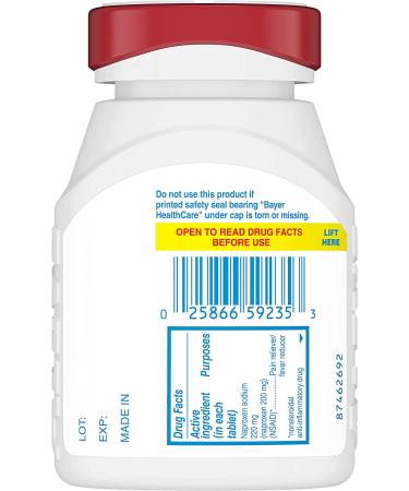 200 Count Aleve Easy Open Arthritis Cap Tablets for Pain Relief - Naproxen Sodium - Buy Online on GoSupps.com