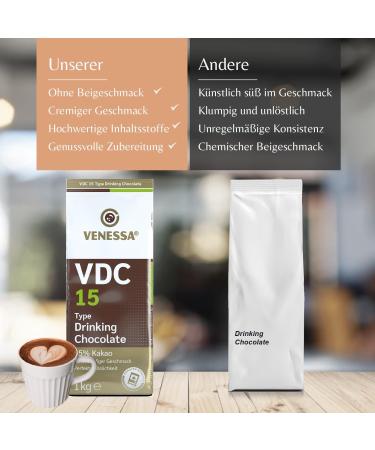  Venessa Venessa VDC 9 Drinking Chocolate 5 x 1 kg 9% premium cocoa and milk cocoa powder for vending machines lightly sweetened pleasant - Buy Online on GoSupps.com