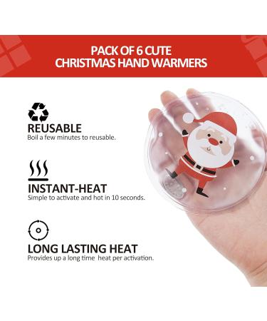 Anstore 6X Reusable Pocket Warmers - Christmas Hand Warmers for Kids (Santa Claus Snowman Reindeer) - Perfect for Holiday Gifting! - Buy Online on GoSupps.com
