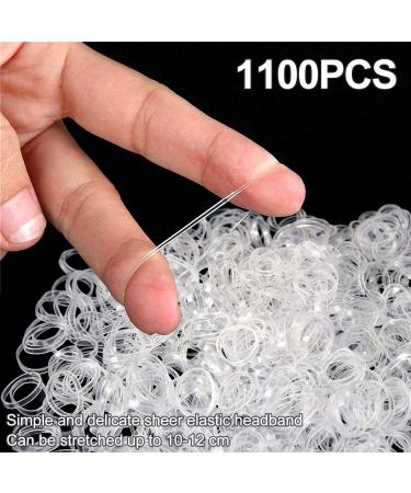 Qufiiry 1100 Mini Elastic Hair Ties - Transparent Rubber Bands for Women & Girls - Perfect for Daily Hairstyles - Buy Online on GoSupps.com