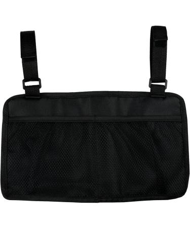 Wheelchair Side Bag Double-Sided Armrest Pouch with Cup Hold and Reflective Strip for Most Wheelchairs Walkers or Rollators - Buy Online on GoSupps.com