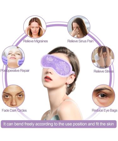 Cooling Eye Mask - Gel Pearl Cool Mask for Hot/Cold Therapy Sleep Relaxation Purple - Reusable for Swollen & Tired Eyes - Buy Online on GoSupps.com
