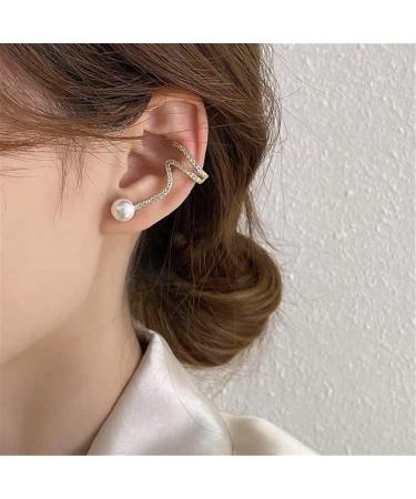 Malakey Snake-Shaped Earrings for Women | Hypoallergenic Pearl Ear Bone Clips | Long Pierced Earrings | Perfect Gift - Buy Online on GoSupps.com