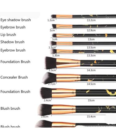 10PC Portable Makeup Brush Set for Eyes & Foundation - Black & Multicolor | Ideal for Men & Women - International Shipping Available - Buy Online on GoSupps.com