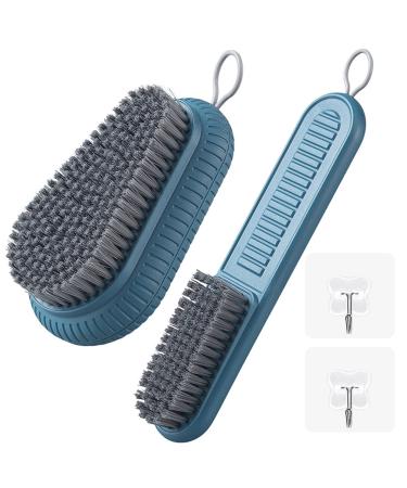 2PCS Heavy Duty Fingernail Brush for Men, Nail Brush for Cleaning Fingernails, Durable Stiff Bristles Fingernail Nail Hand Scrub Brush Toes Nail Brush Handle Grip Nail Brush for Gardener Mechanics