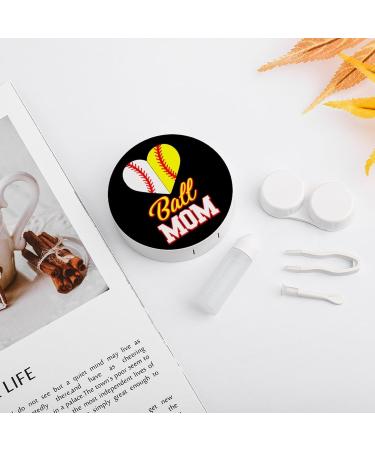 Funny Ball Mom Softball & Baseball Contact Lens Travel Kit - Portable Cute Box with Mirror for Outdoor Use - Buy Online on GoSupps.com
