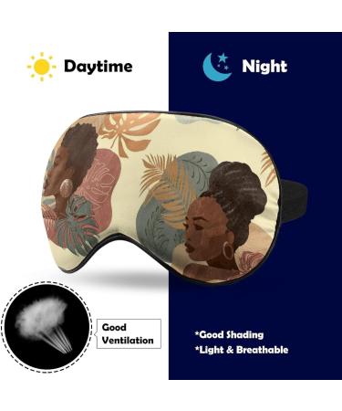 LynaRei Tropical Palm Leaves Sleep Mask for Women - Adjustable Strap Eye Cover for Blocking Out Light - Buy Online on GoSupps.com