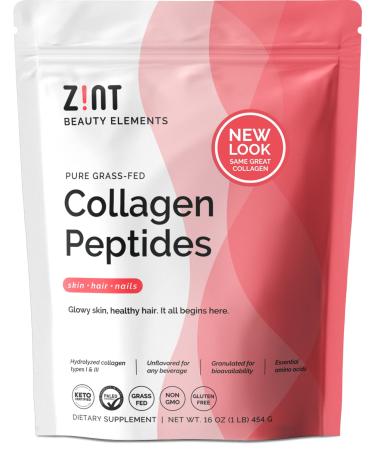 Zint Grass-Fed Beef Collagen Hydrolyzed Collagen Types I & III 16 oz (454 g)