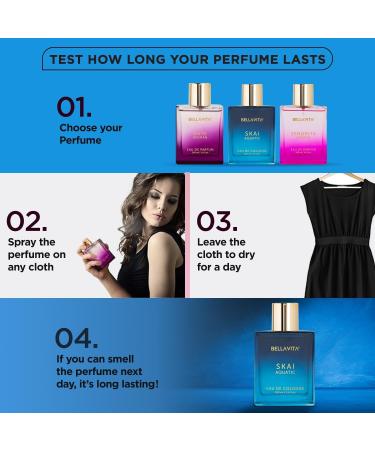 Be'lla Vita Skai Aquatic Eau De Cologne (3.48 fl. Oz.) Unisex Perfume for Women & men Made with Bergamot Pink Pepper Long Lasting + Clean & Natural + Cruelty Free Ingredients - Buy Online on GoSupps.com