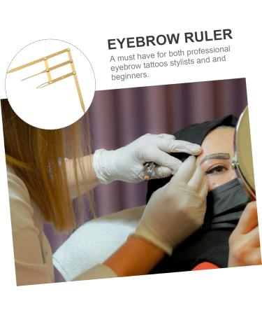 Mipcase Eyebrow Scale Make up Kit Calipers T Tool Eyebrow Drawing Tool Second Generation Eyebrow Shape Set 1 count (Pack of 1) Golden - Buy Online on GoSupps.com