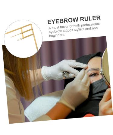 BELLIFFY Eyebrow Scale Eyebrow Ruler Makeup Ratio Eyebrow Measure Tool Eyebrow Stencil Measuring Tool Golden 16X4.5X0.6CM Golden - Buy Online on GoSupps.com