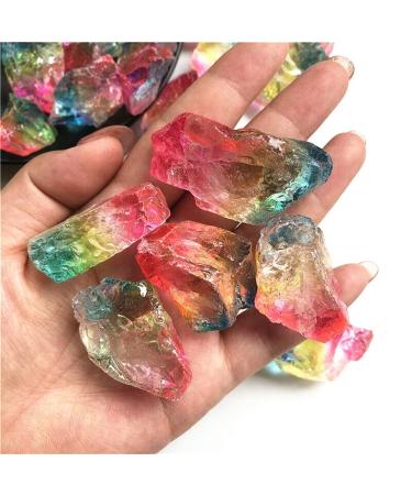 100g Electroplated Multicolor Crystal Gemstone ReikiCrystal GemstonesStones Stone Crystal Reiki