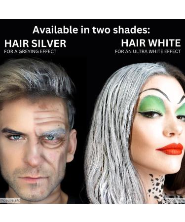 Mehron Makeup Hair Silver with Brush - 1 oz | Premium Hair Color for Special Effects & Costumes - Fast Worldwide Shipping - Buy Online on GoSupps.com