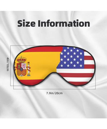 American Spain Flag Unisex Adjustable Eye Mask - Perfect for Travel Yoga and Office Naps - Buy Online on GoSupps.com