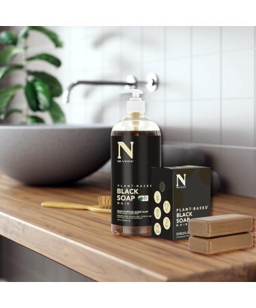 Dr. Natural Pure Black Liquid Soap 2-Pack (64oz) - All-Natural Cleansing for Skin & Hair - Buy Online on GoSupps.com