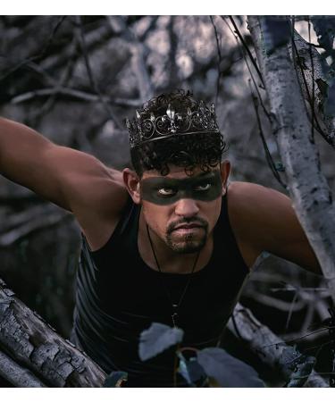 SWEETV Gothic King Crown - Metal Tiara for Men | Goth Prince Party Hat & Halloween Costume Accessory - Buy Online on GoSupps.com