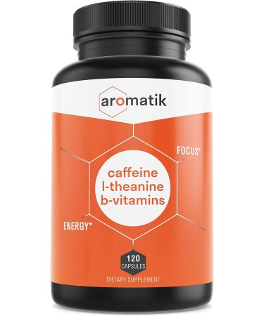 Caffeine L-Theanine Focus Supplement | 100mg Caffeine + 200mg L-Theanine + B Vitamins | Energy & Cognition Boost | Vegan USA Made 120 Servings - Buy Online on GoSupps.com
