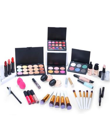 Professional Make-Up Set | Mknzome 35-Piece Starter Kit with Travel Bag | Portable Cosmetics Eyeshadow & Lip Gloss | Perfect Christmas Gift - Buy Online on GoSupps.com