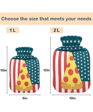 USA Flag Naanle Hot Water Bottle with Cover | 1L Heat Therapy for Pain Relief - Perfect for Bed Hand & Foot Relief - Buy Online on GoSupps.com