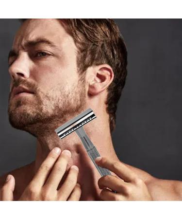 Premium Wet Razor for Men - Double Blade Manual Trimmer with Stand | Irritation-Free Shaving | Waterproof Metal Design | Perfect Gift for Him & Her - Buy Online on GoSupps.com