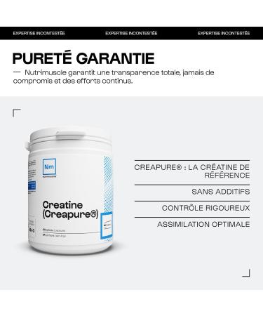 100% Pure Creatine Creatine Monohydrate Creapure Muscle & Strength Gaining Men's Bodybuilding Ideal Supplement with Whey Protein | Nutrimuscle | 120 Capsules - Buy Online on GoSupps.com