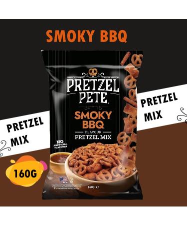 Pretzel Pete Pieces Pretzel Snack Pick N Mix | Choose From 8 Flavours | Buffalo Blue Cheese Pizza Cinnamon Honey Mustard Jalapeno Smokey Bacon BBQ Sour - Pack of 4 X 160g - Buy Online on GoSupps.com