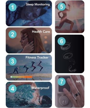 Smart Ring Health Tracker | Metal Black Smart Health Ring for Outdoor Use | Top Fitness Tracker - Buy Online on GoSupps.com