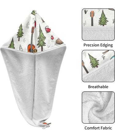 Camper Cactus Hair Towel 2 Pack - Super Absorbent Quick Dry Hair Turbans & Head Towels for Women & Girls - Buy Online on GoSupps.com